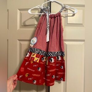 Cute FSU Dress with Zebra Print Detail